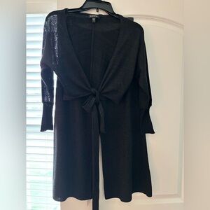 bebe Black Tie-Front Jumpsuit